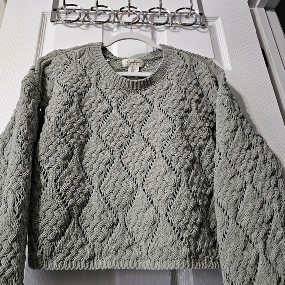 Jessica Simpson Cropped Open Knit Sweater - Size XL - Picture 5 of 12